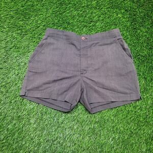 VTG 80s McGregor Short Shorts Mens 34 High Rise Gray Dad Style 4" Inseam
